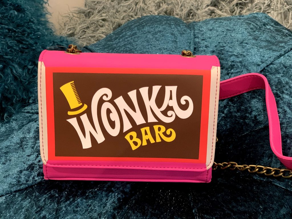 Loungefly Wonka Bar crossbody bag Hooks Of Bridgewater UK Exclusive Roald Dahl Charlie And The Chocolate Factory Willy Wonka
