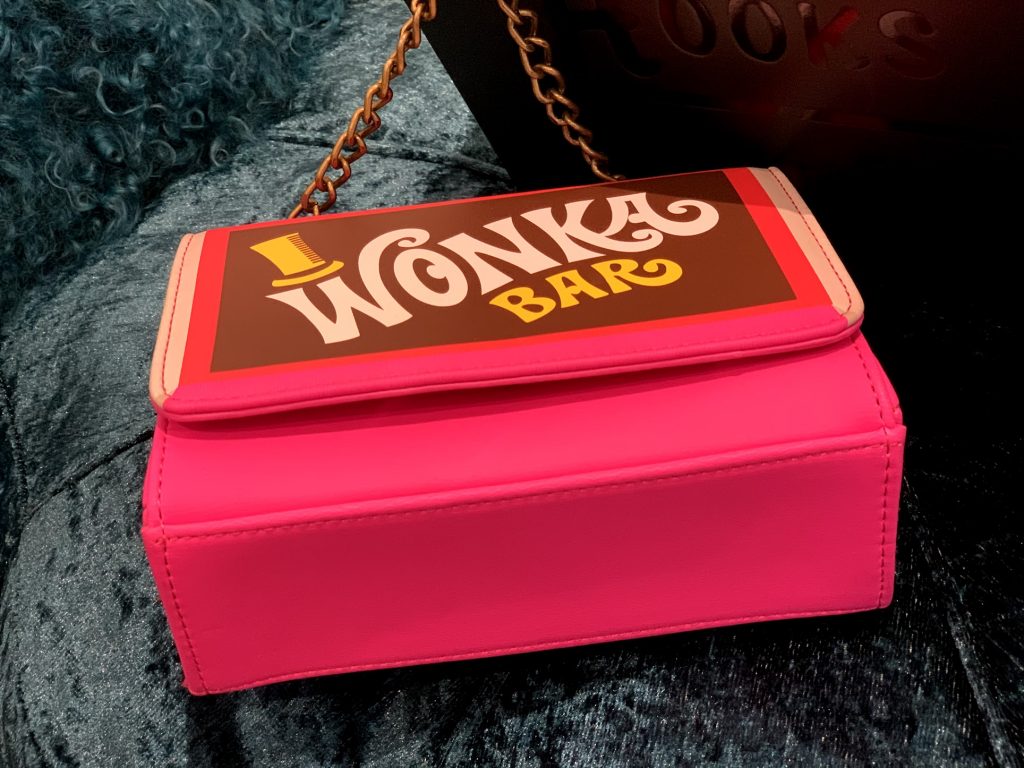 Loungefly Wonka Bar crossbody bag Hooks Of Bridgewater UK Exclusive Roald Dahl Charlie And The Chocolate Factory Willy Wonka