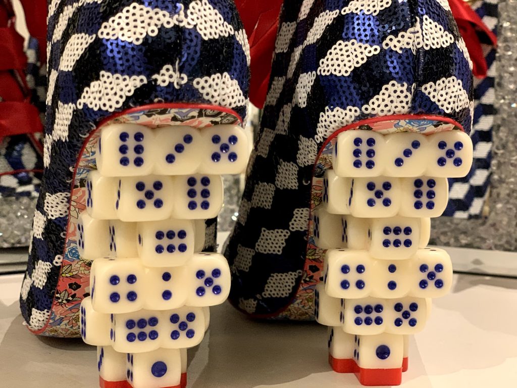 Irregular Choice Poker Joker Dice Heel Charachter Pink Blue Bring Back