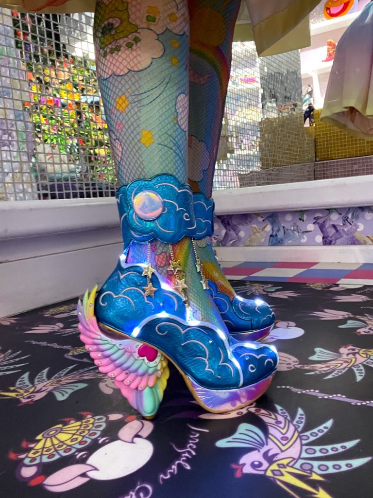 Irregular Choice Dreamscape rainbow wing light up shoes charater heel