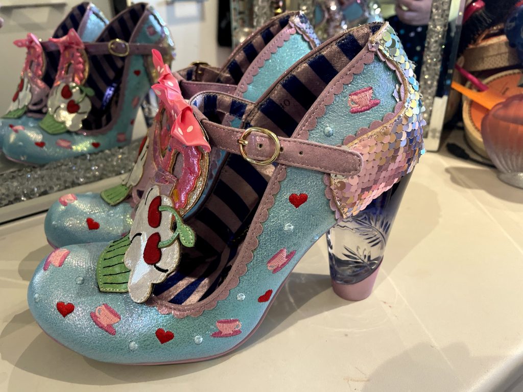 Irregular Choice Tiffin tea time garden party shoes donut cake